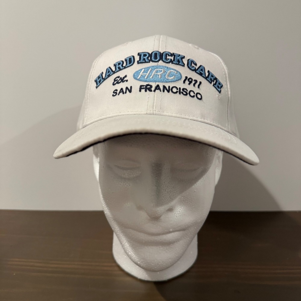 Hard Rock Cap Cafe San Francisco Hat Embroidered‎ Strapback White OSFA